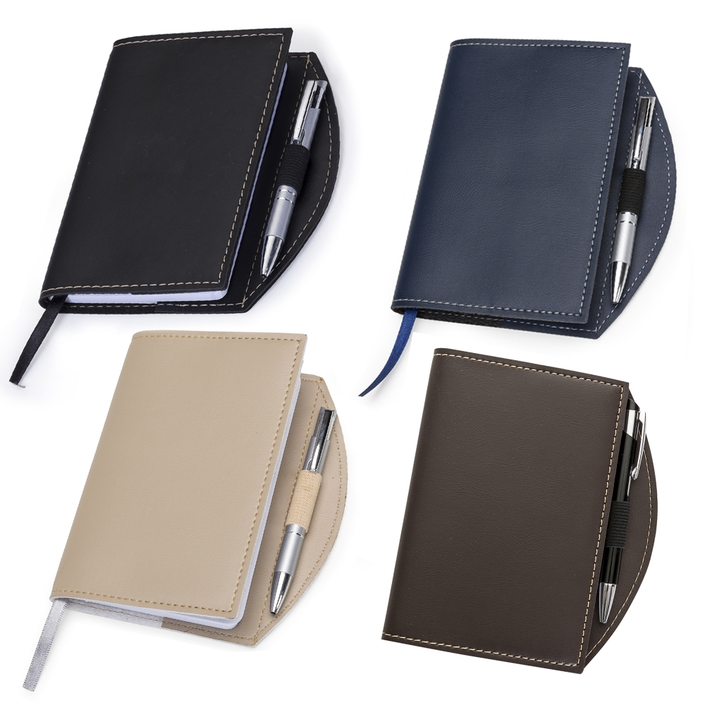Caderneta tipo Moleskine com Caneta